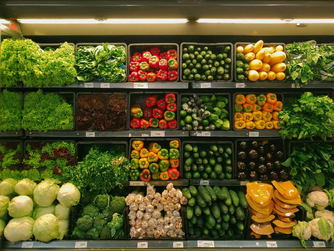 Fresh produce at the grocery store