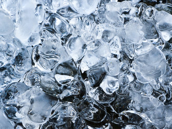 Ice cubes close up
